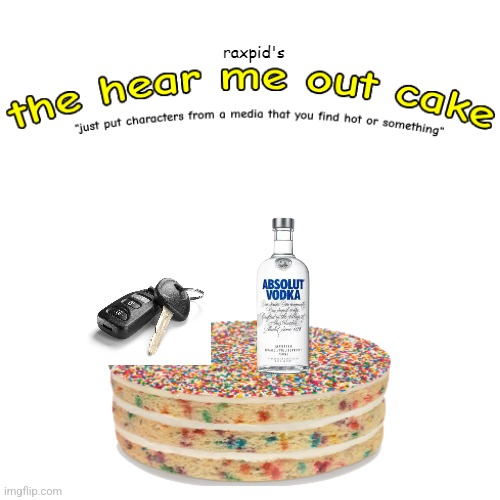 the hear me out cake | image tagged in the hear me out cake | made w/ Imgflip meme maker