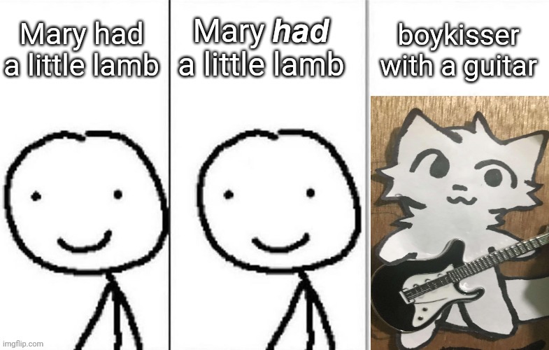 boykisser with a guitar | image tagged in boykisser | made w/ Imgflip meme maker