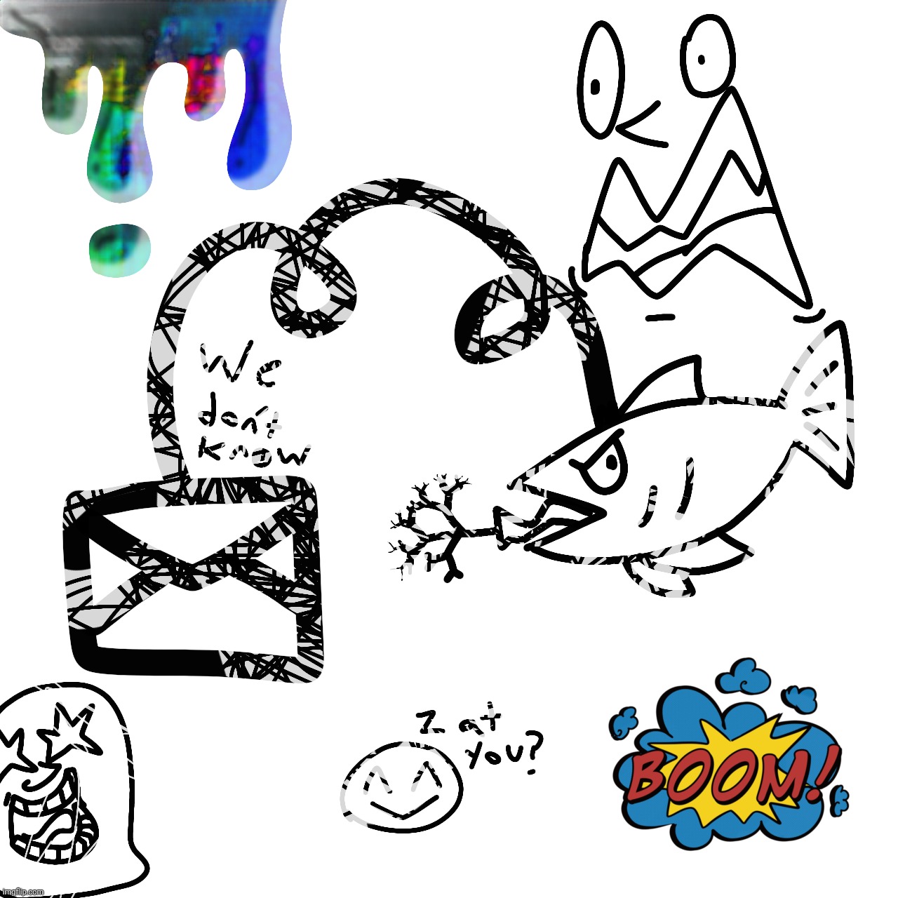 I attempted to draw how I'm feeling emotionally rn (this is gonna get a whopping 0 views) | made w/ Imgflip meme maker