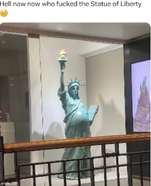 Idk where to put this | image tagged in memes,statue of liberty,pregnant | made w/ Imgflip meme maker