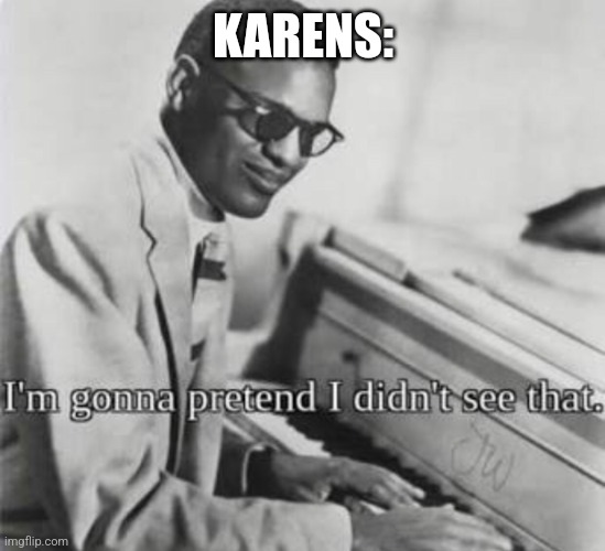 I’m going to pretend I didn’t see that | KARENS: | image tagged in i m going to pretend i didn t see that | made w/ Imgflip meme maker