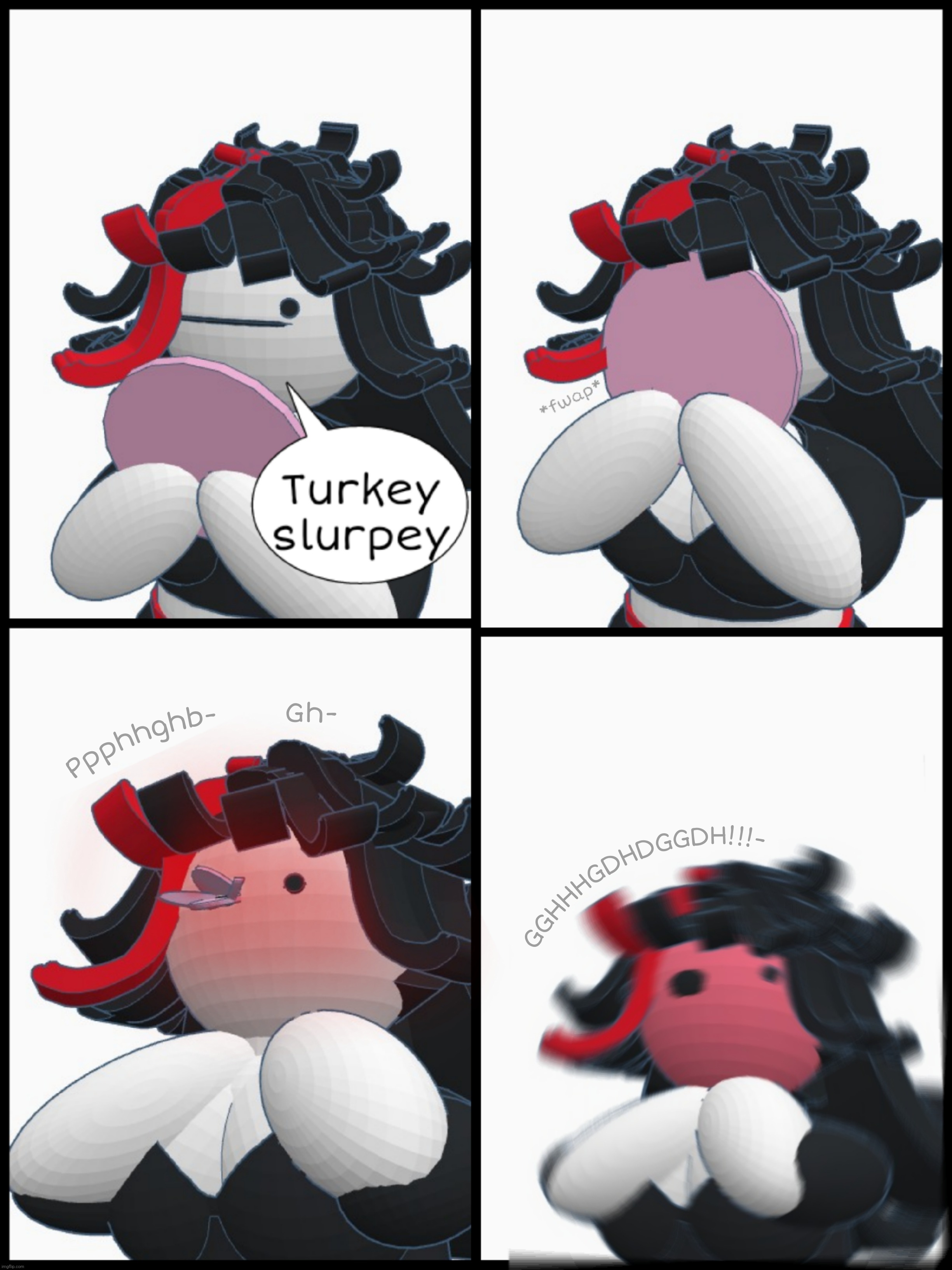 Turkey slurpey | image tagged in beanoid,claire,oc | made w/ Imgflip meme maker