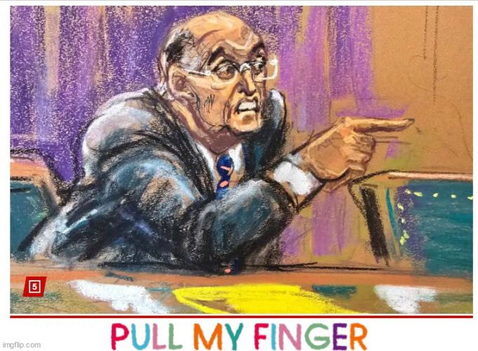 Rudy Giuliani | image tagged in rudy giuliani,courtroom,sketch,politics,fart jokes,pull my finger | made w/ Imgflip meme maker