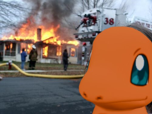 Disaster Charmander Blank Meme Template