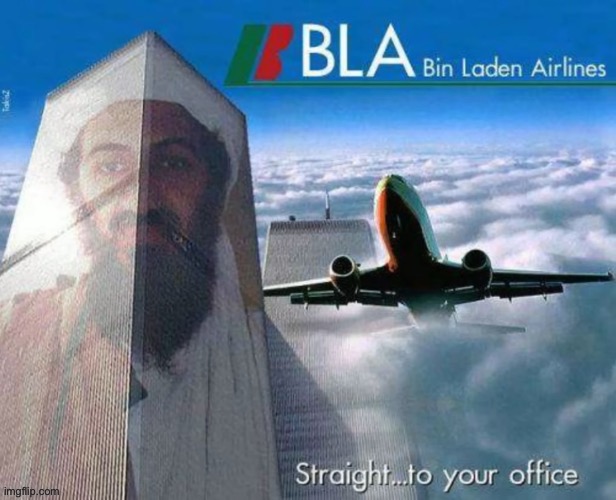 Bin Laden Airlines | image tagged in bin laden airlines | made w/ Imgflip meme maker