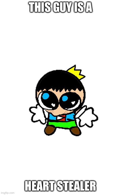 Chibi Cyan | THIS GUY IS A; HEART STEALER | image tagged in chibi cyan | made w/ Imgflip meme maker