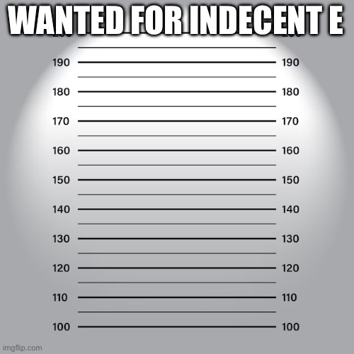 Mugshot | WANTED FOR INDECENT EXPOSURE | image tagged in mugshot | made w/ Imgflip meme maker