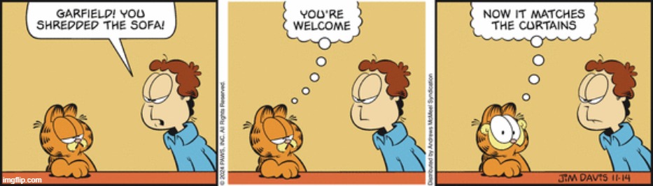 Garfield | image tagged in comics | made w/ Imgflip meme maker