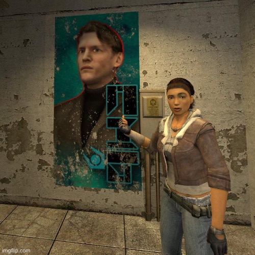 “Remember him from Black Mesa? Your old Administrator?” | image tagged in dr jreen | made w/ Imgflip meme maker
