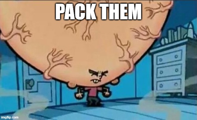 Big Brain timmy | PACK THEM | image tagged in big brain timmy | made w/ Imgflip meme maker