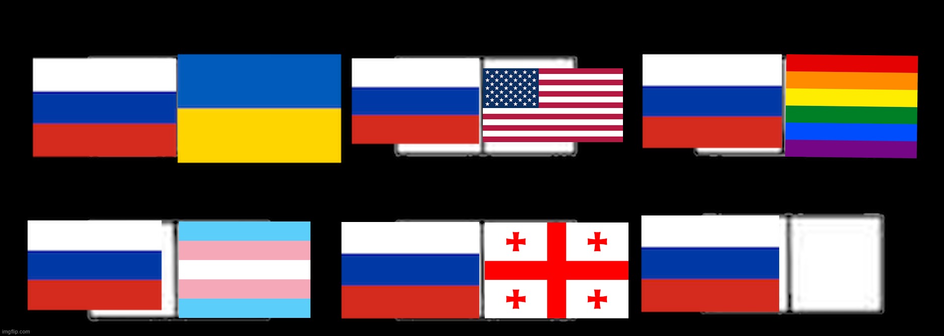 the perfect seating arrangement when 6 Russians | made w/ Imgflip meme maker