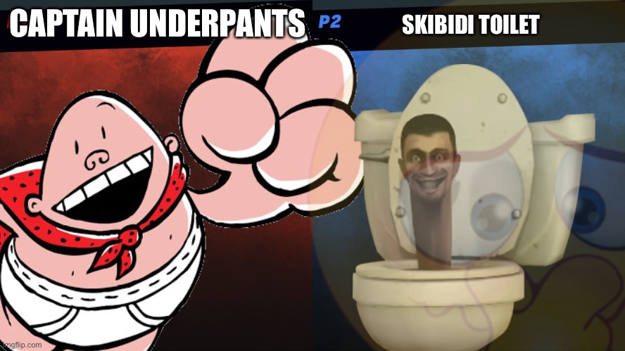 CAPTAIN UNDERPANTS; SKIBIDI TOILET | image tagged in skibidi toilet,captain underpants,stop reading the tags,stop it,you have been eternally cursed for reading the tags | made w/ Imgflip meme maker