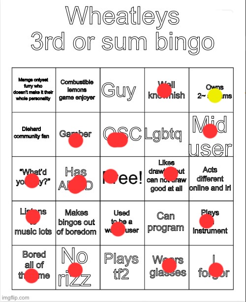 does the tilde there mean two or more? if so, then yes. | image tagged in muh bingo | made w/ Imgflip meme maker