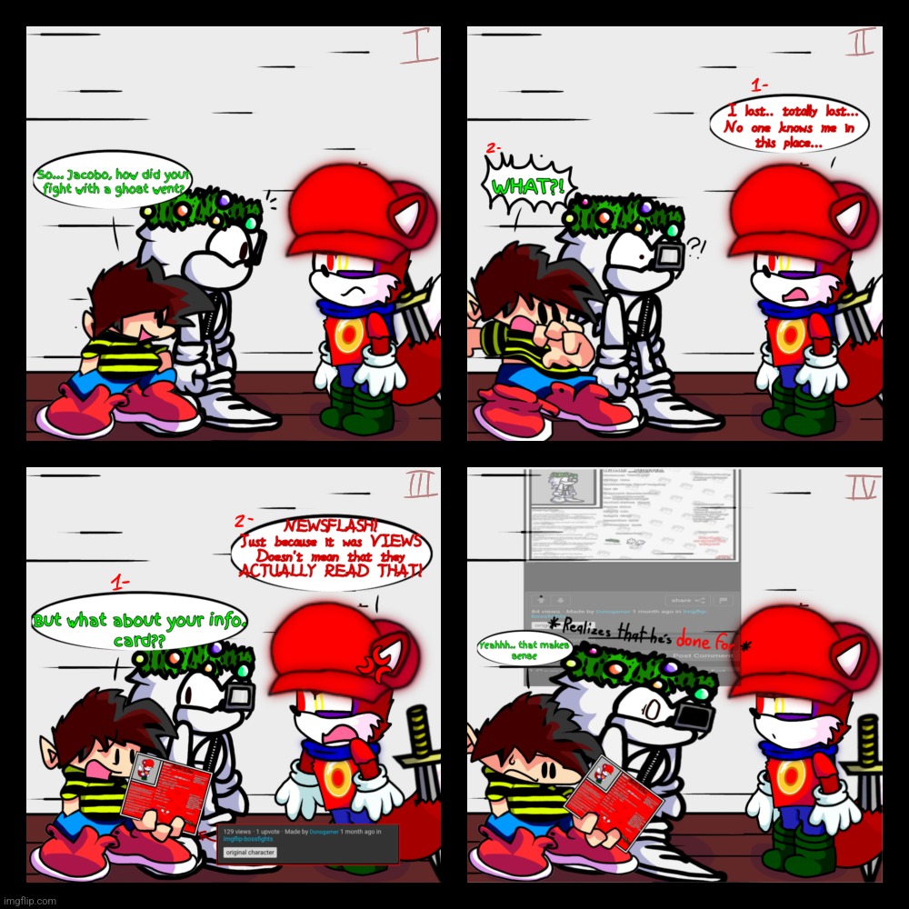 Basically "OC tournament 2 round 2" aftermath (comic) | image tagged in original character,comic | made w/ Imgflip meme maker