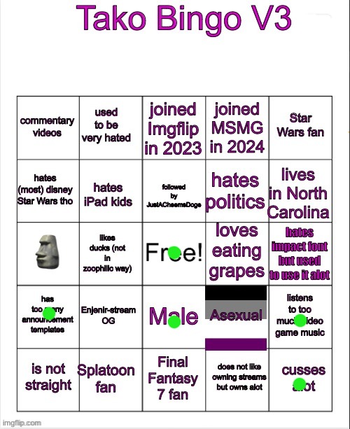 Tako Bingo V3 | image tagged in tako bingo v3 | made w/ Imgflip meme maker