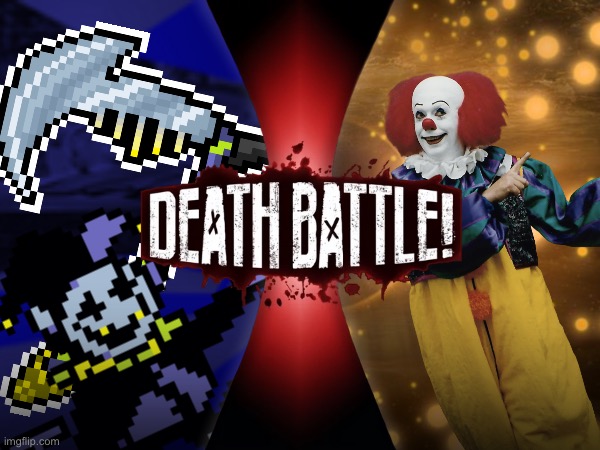 Jevil VS Pennywise (Deltarune: Chapter One VS IT 1990 Miniseries) | image tagged in death battle,jevil,deltarune,it,pennywise | made w/ Imgflip meme maker