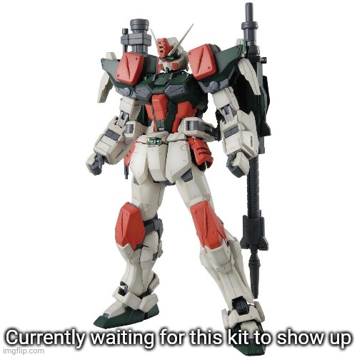 The master grade buster Gundam | Currently waiting for this kit to show up | made w/ Imgflip meme maker