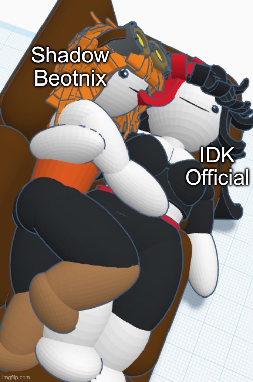 Claire and Gadget cuddling | Shadow Beotnix; IDK Official | image tagged in claire and gadget cuddling | made w/ Imgflip meme maker