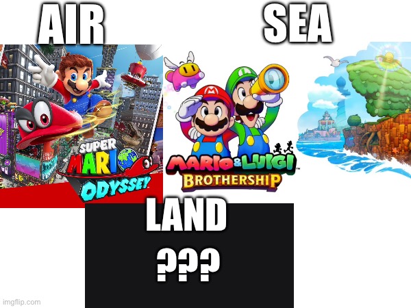 No it’s not Mario Kart | AIR; SEA; LAND; ??? | made w/ Imgflip meme maker