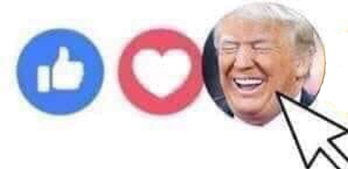 Give it a like, a love or a Trump laughing emoji Blank Meme Template