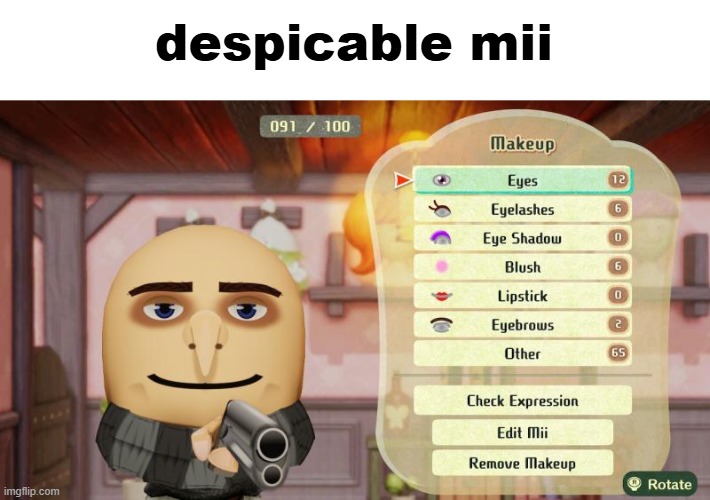 despicable mii | made w/ Imgflip meme maker