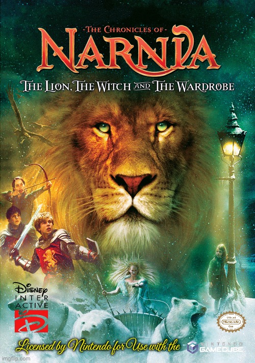 Narnia (GCN) Fan Art | Licensed by Nintendo for Use with the | image tagged in narnia,nintendo,disney,video game,videogame,2005 | made w/ Imgflip meme maker