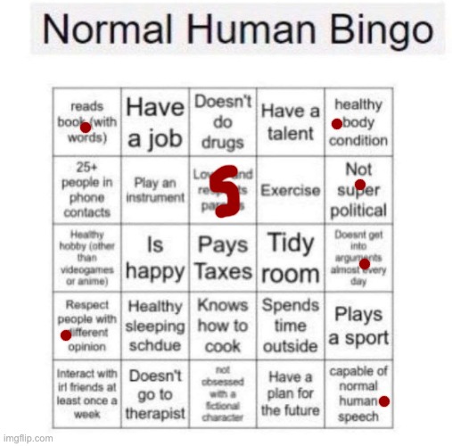 uhhhh | image tagged in normal human bingo | made w/ Imgflip meme maker