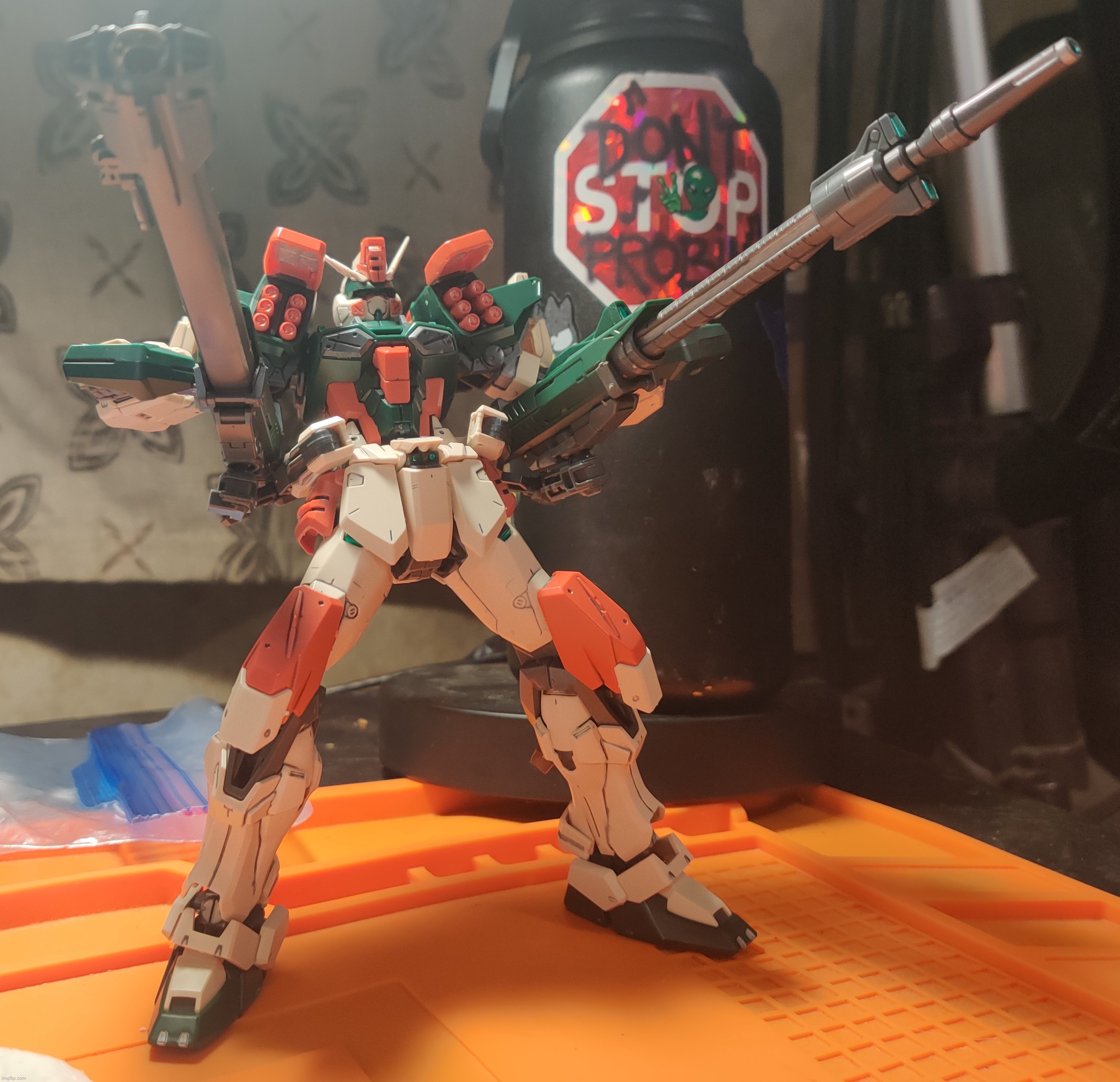 One of my new favorite master grades, the buster Gundam | made w/ Imgflip meme maker