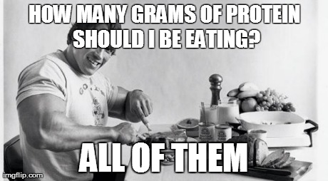 HOW MANY GRAMS OF PROTEIN SHOULD I BE EATING? ALL OF THEM | made w/ Imgflip meme maker