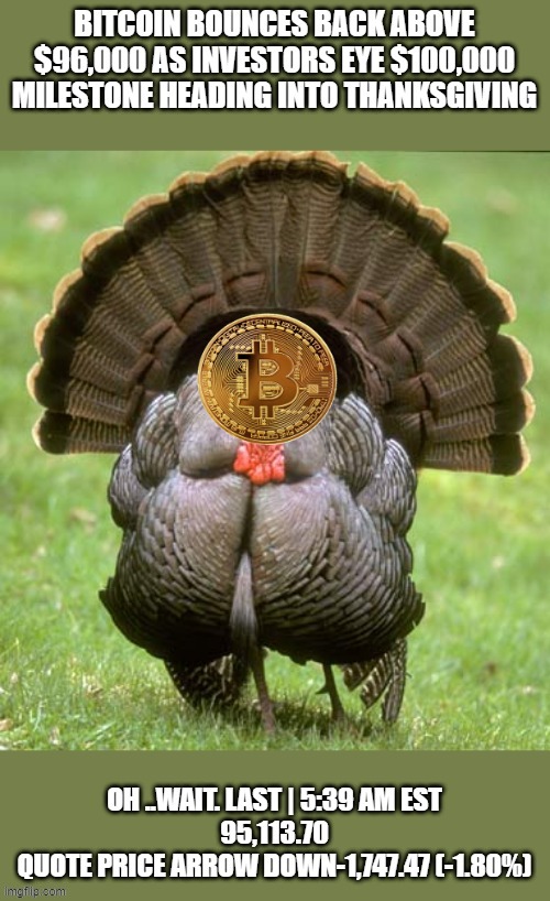 Gobble Gobble..  the small investors money up. | made w/ Imgflip meme maker