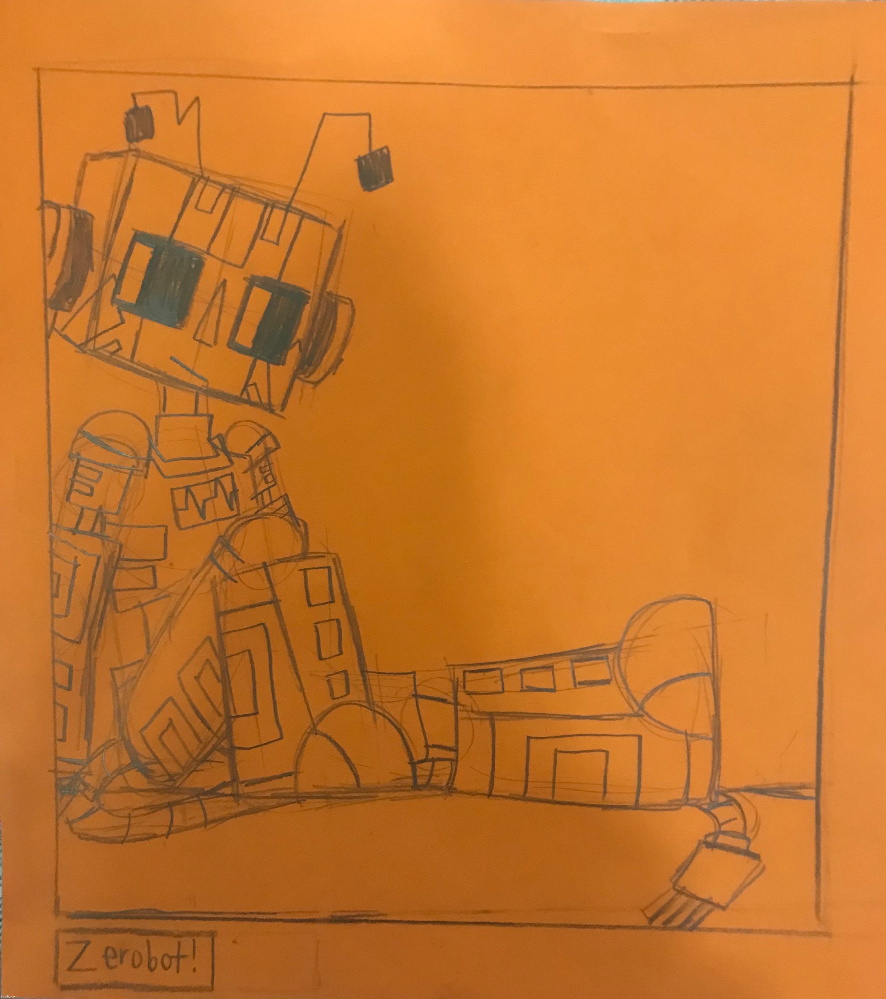 Construction paper drawing | made w/ Imgflip meme maker