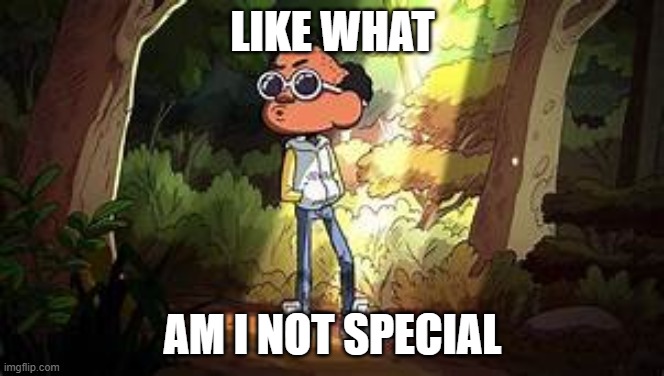 Cotc meme | LIKE WHAT; AM I NOT SPECIAL | image tagged in shaved head craig | made w/ Imgflip meme maker