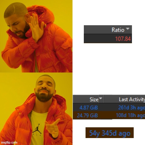 Torrent hero meme | image tagged in memes,drake hotline bling | made w/ Imgflip meme maker