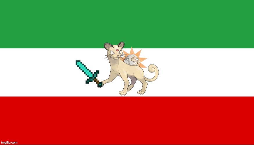 Iranian flag ( new version) | image tagged in memes,persian,pokemon,iran,sundrop,flag | made w/ Imgflip meme maker