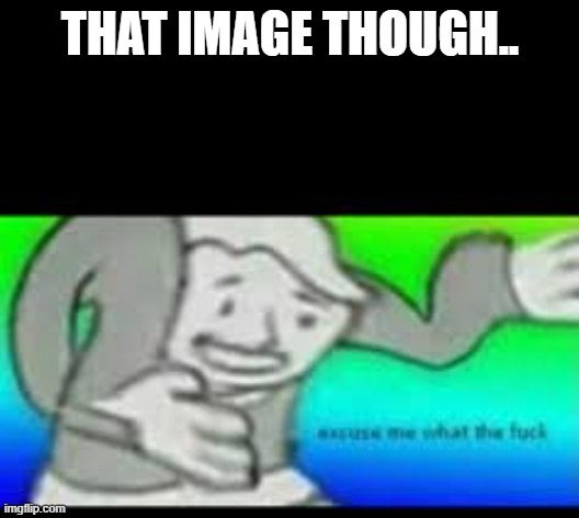 Vault boy wtf meme | THAT IMAGE THOUGH.. | image tagged in vault boy wtf meme | made w/ Imgflip meme maker