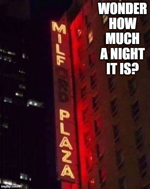 Mom Hotel | WONDER HOW MUCH A NIGHT IT IS? | image tagged in sex jokes | made w/ Imgflip meme maker