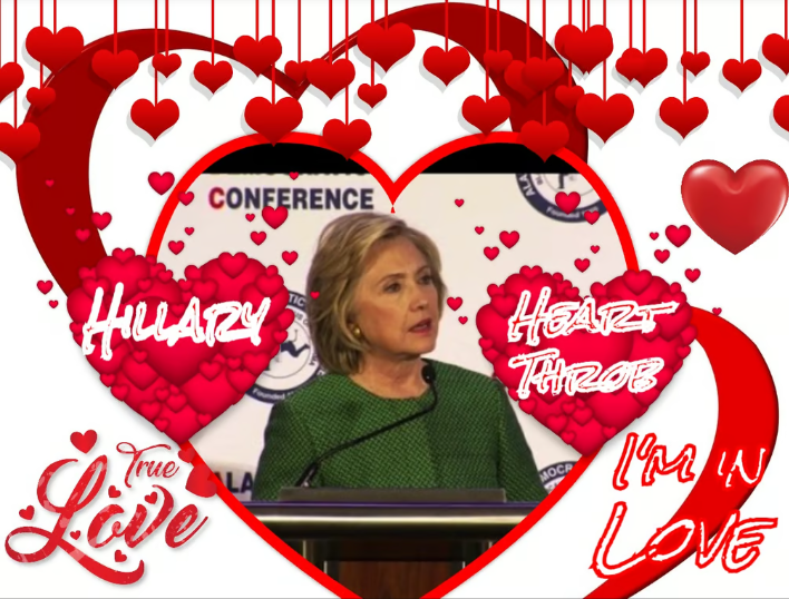 Hillary Heart Throb Blank Meme Template