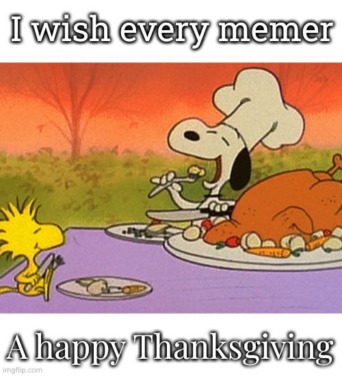 Happy Thanksgiving | I wish every memer; A happy Thanksgiving | image tagged in charlie brown thanksgiving,thanksgiving,charlie brown,snoopy,birdie,yay | made w/ Imgflip meme maker