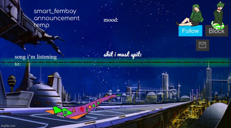smart_femboy announcement temp v2 | https://printerval.com/the-devil-shivers-weezer-freddy-fazbear-meme-shirt-p85349352?spid=3408930302&tr=&adgroupid=&campaignid=21335486867&gad_source=5&gclid=CjwKCAiAxqC6BhBcEiwAlXp455XQsERDwVeFh9_A08aeEH0LOF44ZZLOYzt-1YlHrW87AQQbCB6ygBoC31QQAvD_BwE | image tagged in smart_femboy announcement temp v2 | made w/ Imgflip meme maker