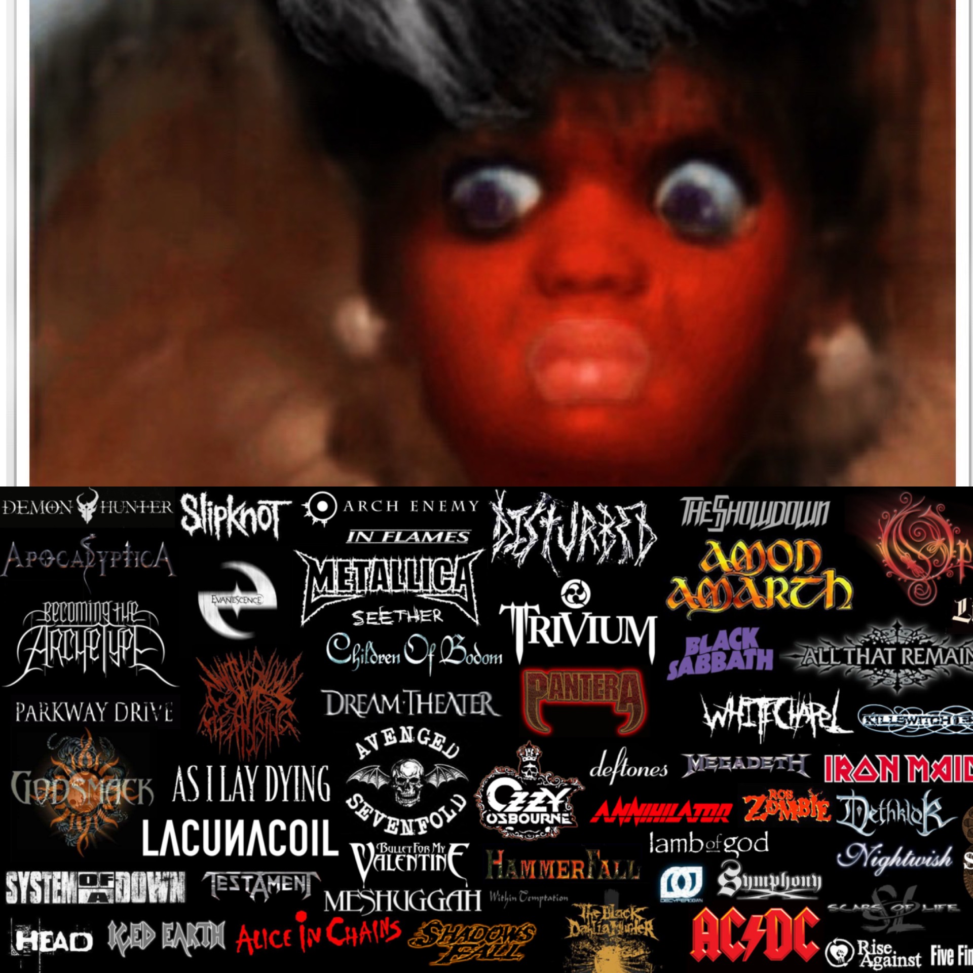 Black women’s reaction to rock/metal Blank Meme Template