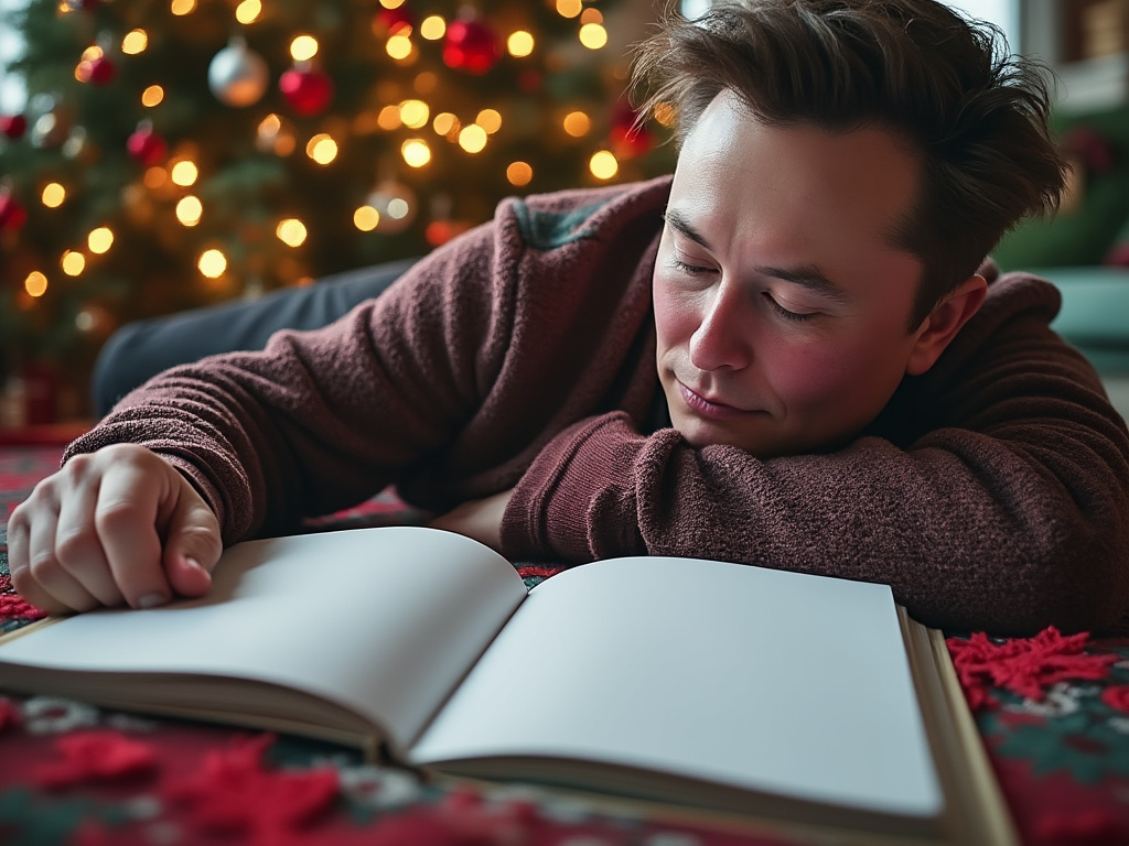 Elon Christmas Shopping Blank Meme Template