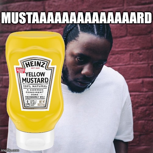 Kendrick Lamar  | MUSTAAAAAAAAAAAAAARD | image tagged in kendrick lamar | made w/ Imgflip meme maker