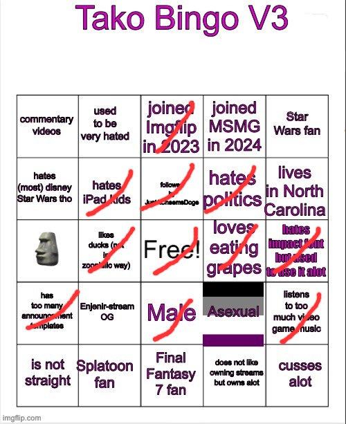 Tako Bingo V3 | image tagged in tako bingo v3 | made w/ Imgflip meme maker