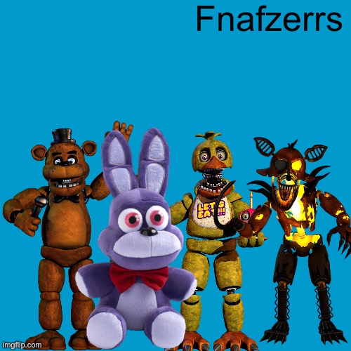 Blank Weezer blue album edit | Fnafzerrs | image tagged in blank weezer blue album edit | made w/ Imgflip meme maker