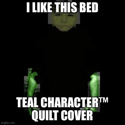 Garn47 (V2) | I LIKE THIS BED TEAL CHARACTER™ QUILT COVER | image tagged in garn47 v2 | made w/ Imgflip meme maker