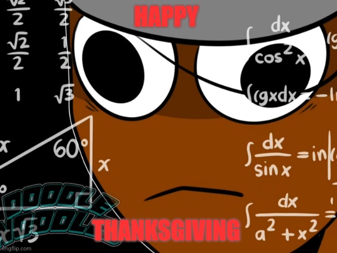 A Happy Thanksgiving From Brud :) | HAPPY; THANKSGIVING | image tagged in brud thinking,brud,sprunki,happy thanksgiving,cute,adorable | made w/ Imgflip meme maker