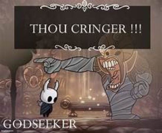 THOU CRINGER | image tagged in thou cringer | made w/ Imgflip meme maker