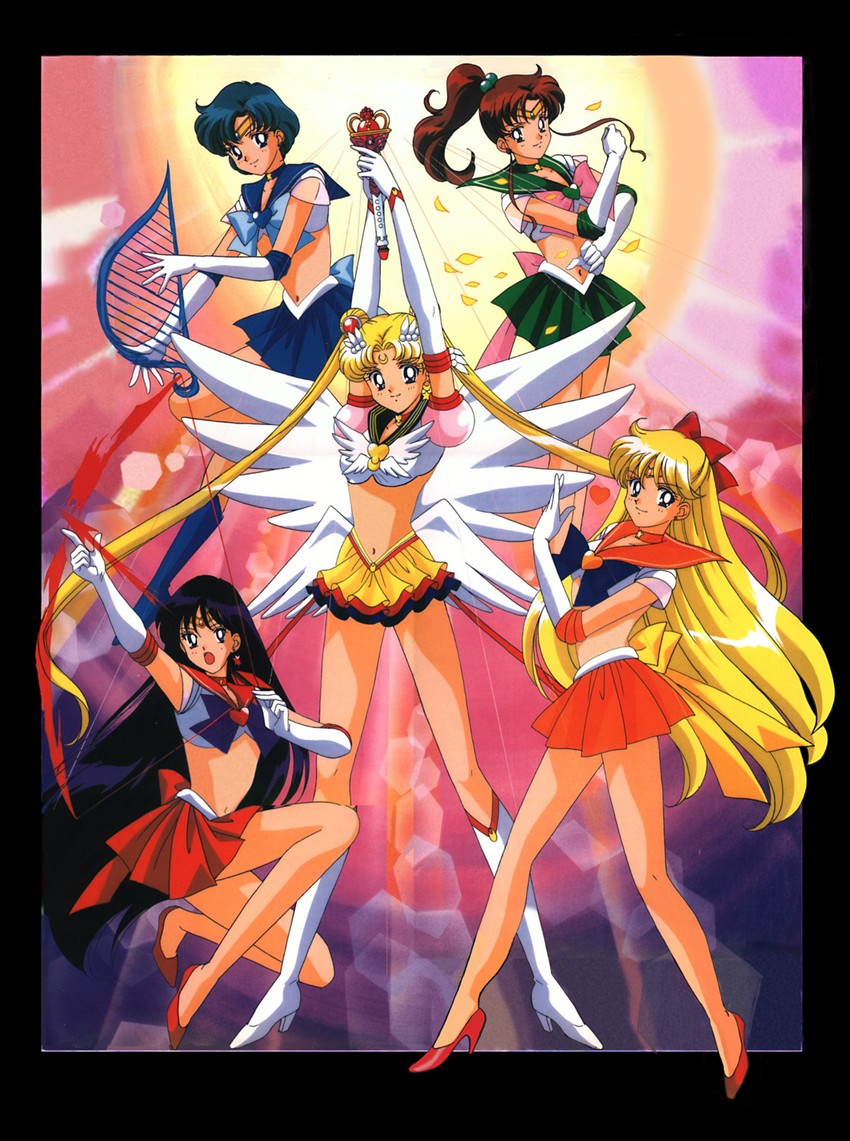 Eternal Sailor Moon and Super Inner Senshi Bellies Blank Meme Template