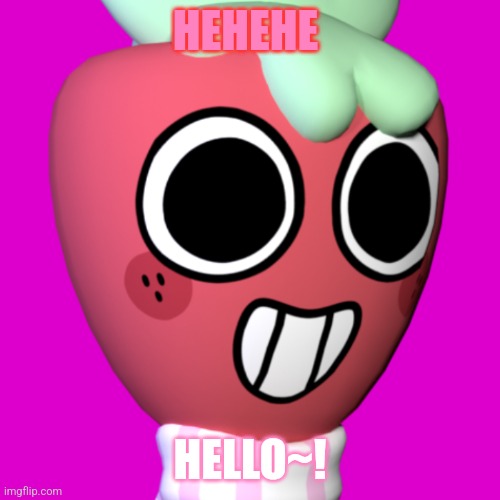 Sprout Was Saying Hello to you | HEHEHE; HELLO~! | image tagged in sprout,hehehe,hello,cute,cute lil berri boi,dandy's world | made w/ Imgflip meme maker