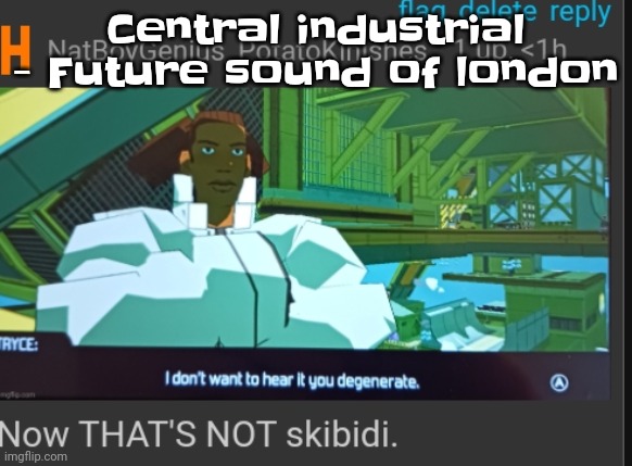 Now that's NOT skibidi | Central industrial - Future sound of london | image tagged in now that's not skibidi | made w/ Imgflip meme maker